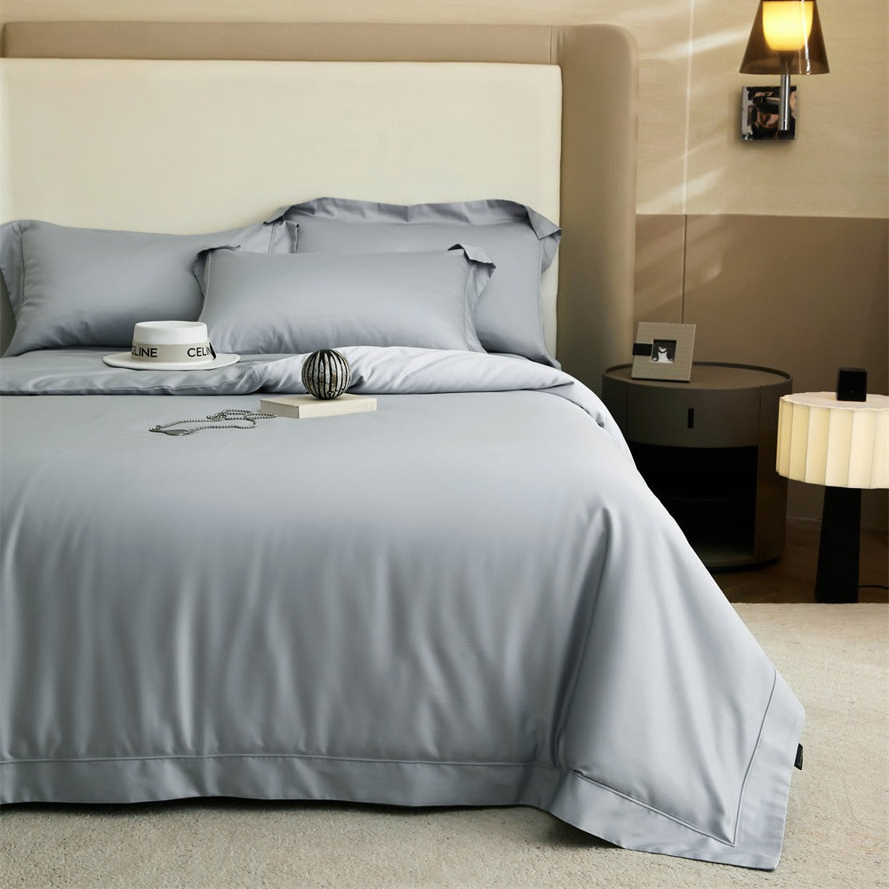 Luxury Sateen Duvet Cover Bedding Set with Hidden Zipper and Pillow Shams