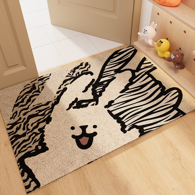 Cartoon Cat-Themed Welcome Mat