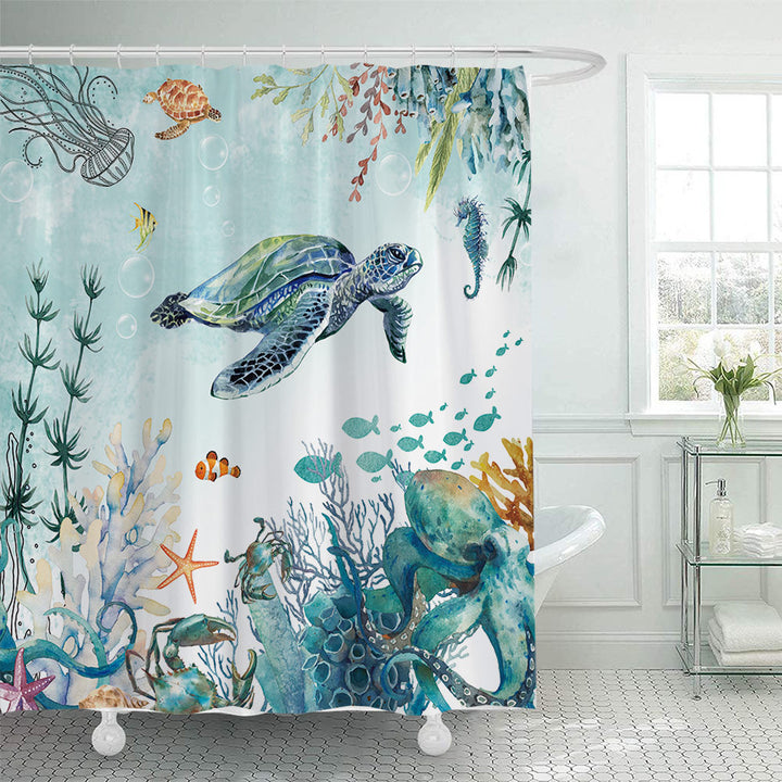 Coastal Pattern Shower Curtain Stornfield