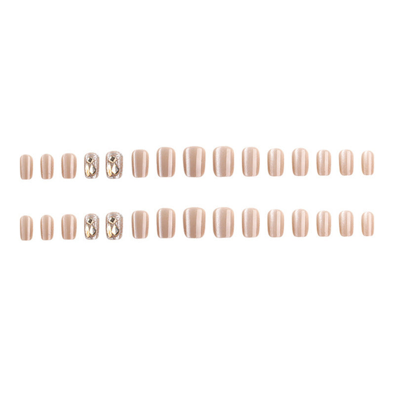 Acrylic nail set with glamorous gold details Stornfield