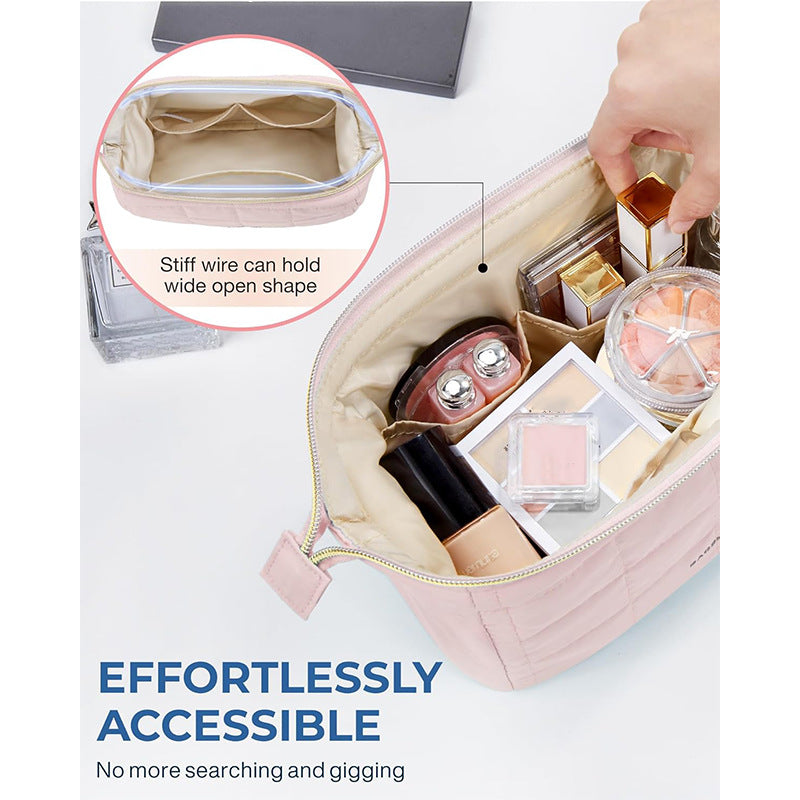 Cosmetic bag with matte finish and zipper Stornfield