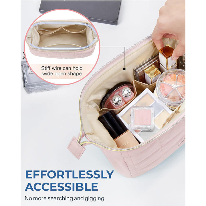 Cosmetic bag with matte finish and zipper Stornfield