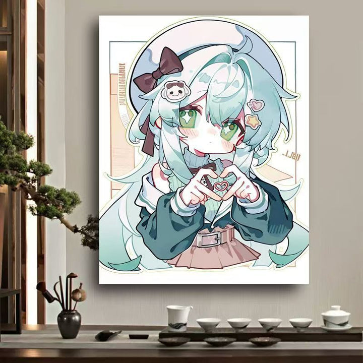 Whimsical Anime Character Canvas Art Stornfield