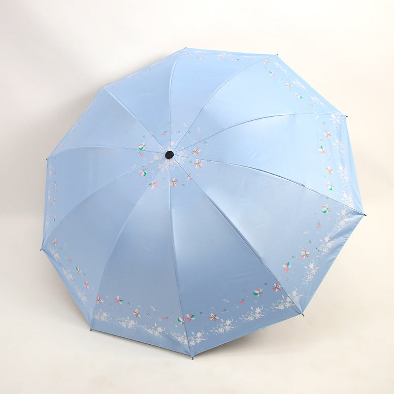 Women's Foldable Umbrella with Floral Patterns Stornfield