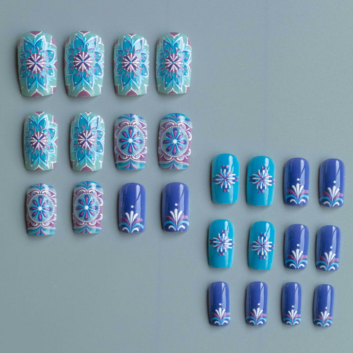Artistic Floral Pattern Nail Art