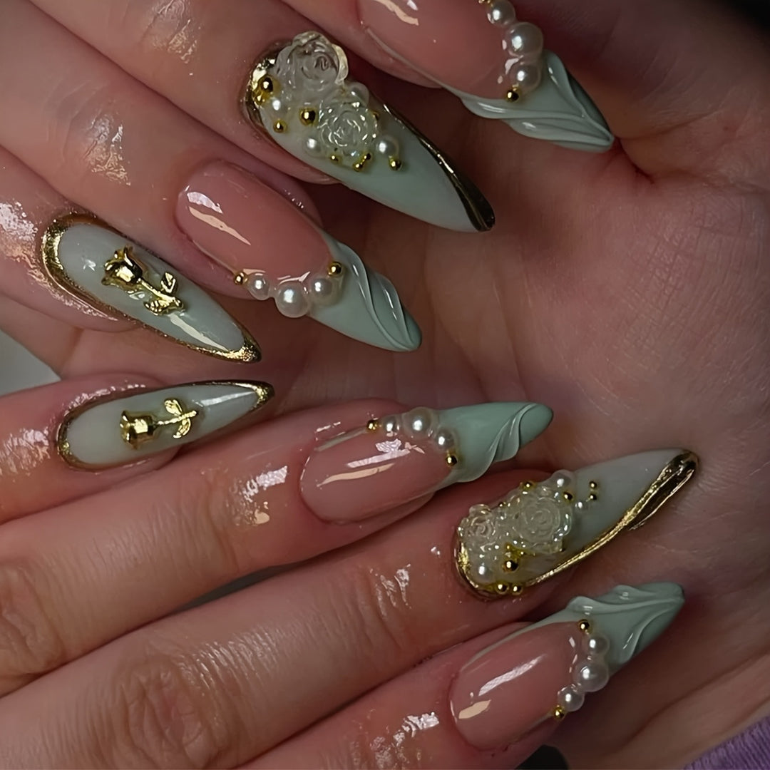Creative Artistic Press-On Nail Design Stornfield