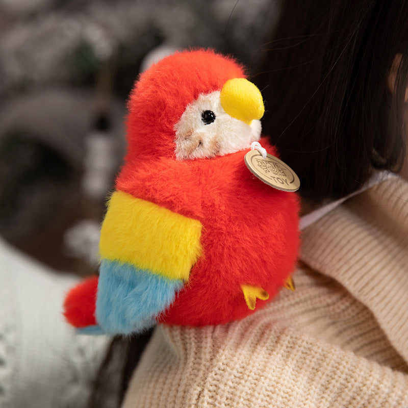 Plush Shoulder-Sitting Toucan Clip-On Companion with Metal Clip and Soft Huggable Body Stornfield