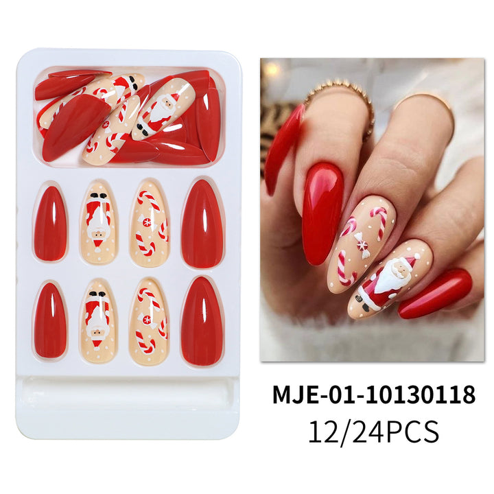 Festive Santa Claus Press-On Nail Set Stornfield