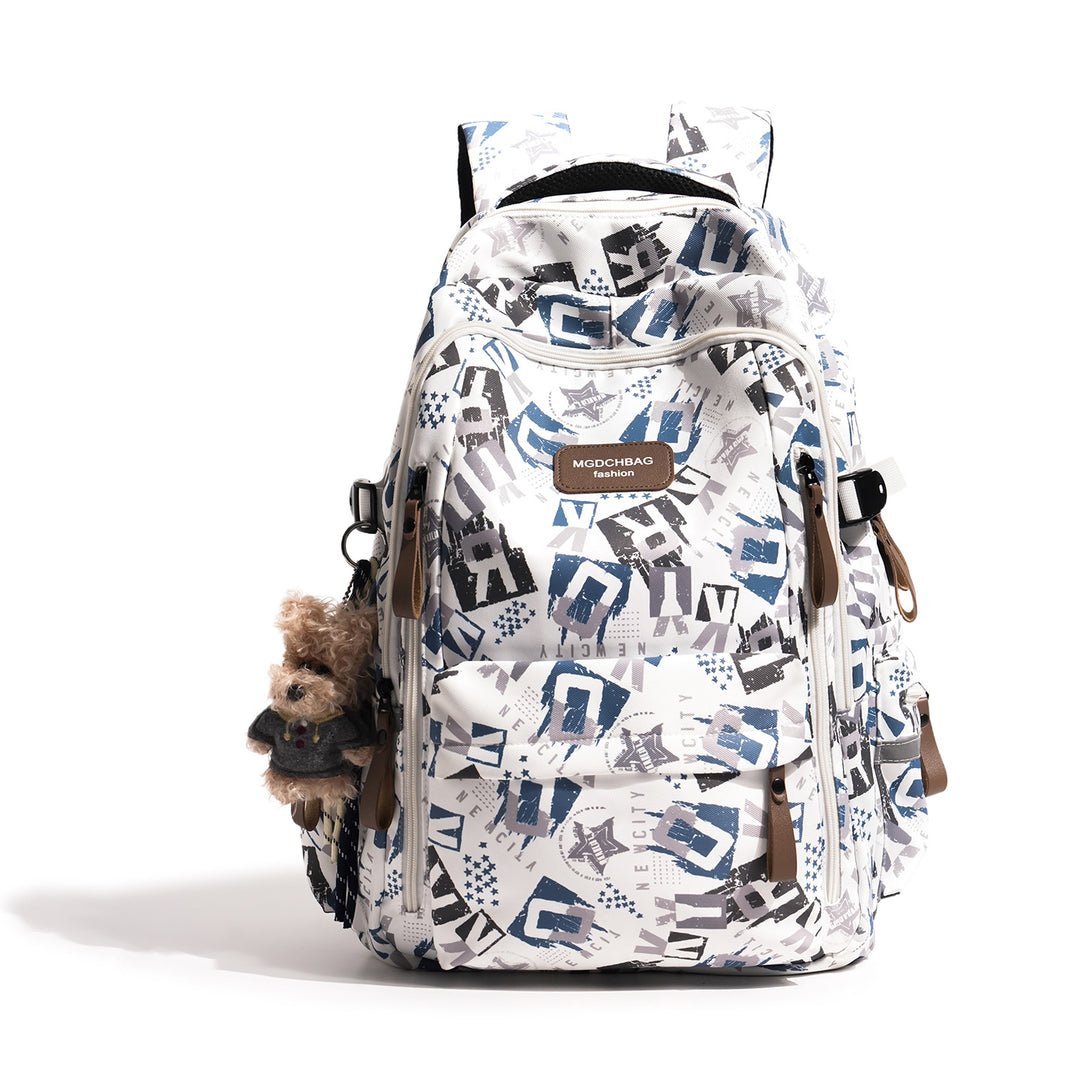 Stylish Multi-Compartment Graphic Print Backpack Stornfield