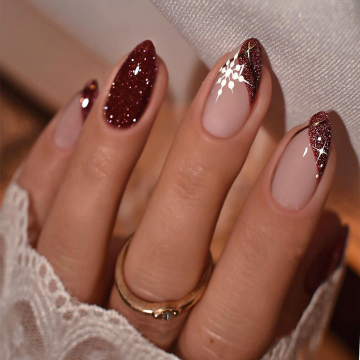 Artificial Nail Set with Glamorous Glitter Accents Stornfield