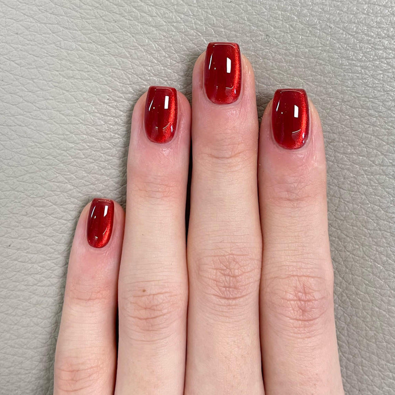 Glossy Red Press-On Nail Set Stornfield