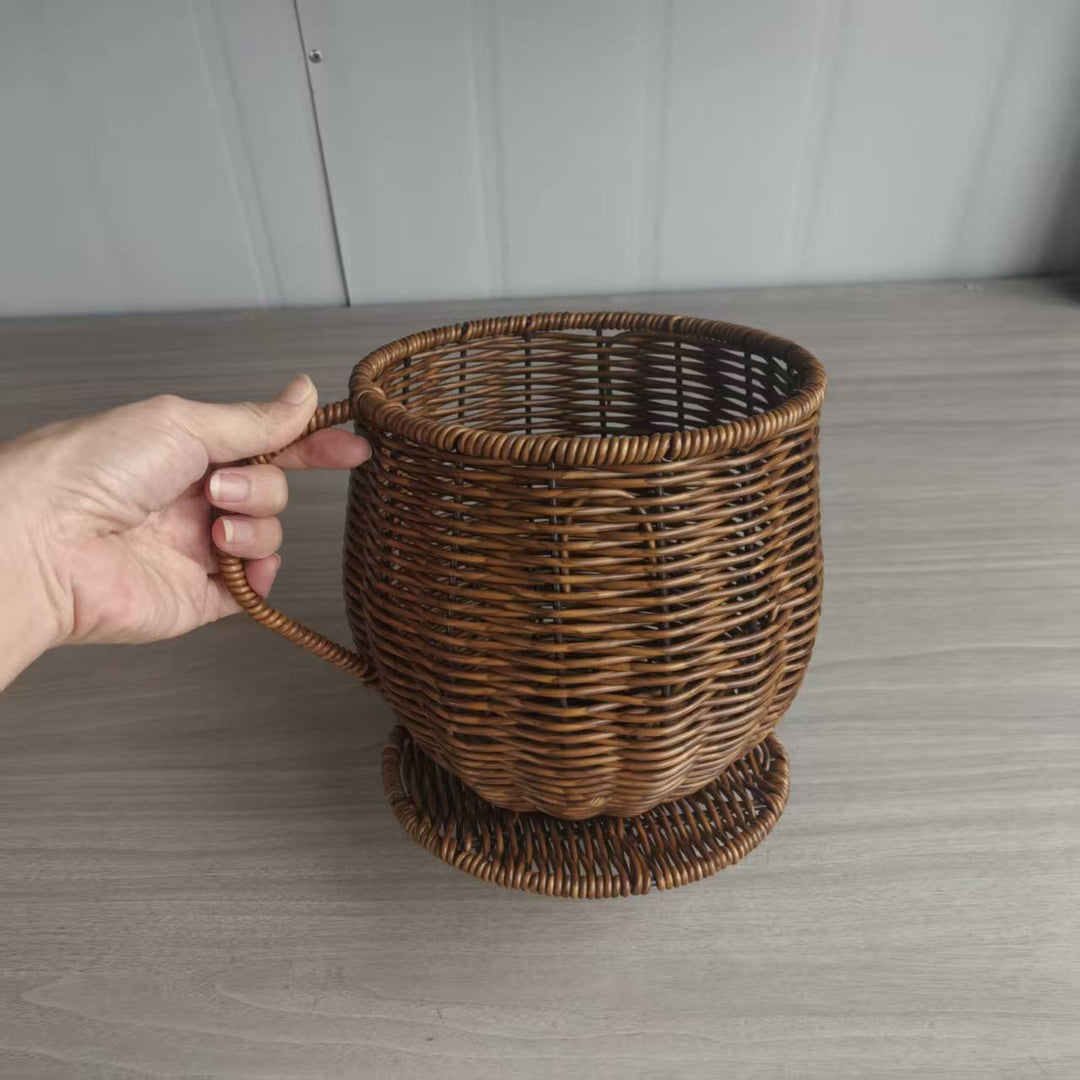 Handcrafted Natural Wicker Planter Stornfield