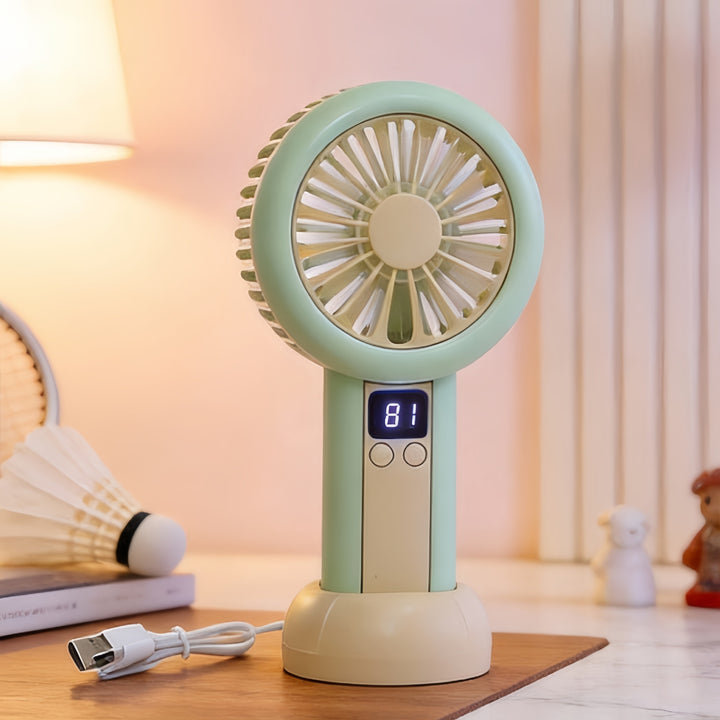 Ladies portable mini fan with LED display Stornfield