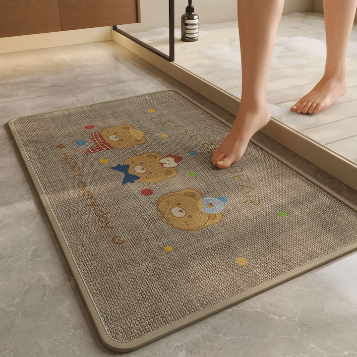 Playful Winter-Themed Bath Mat