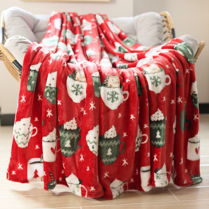 Playful Animal-Themed Plush Throw Blanket