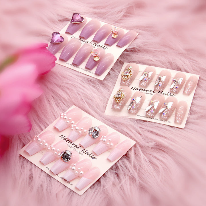 Elegant Pre-Designed Press-On Nail Set Stornfield
