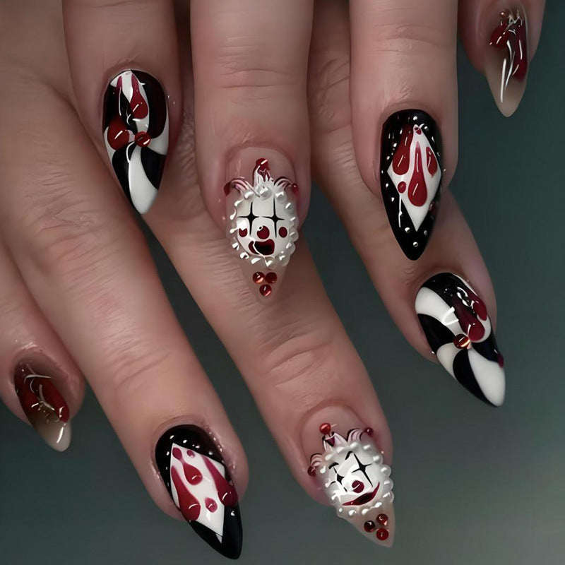 Halloween Artificial Nail Set with bloody motif designs and creative graphics Stornfield