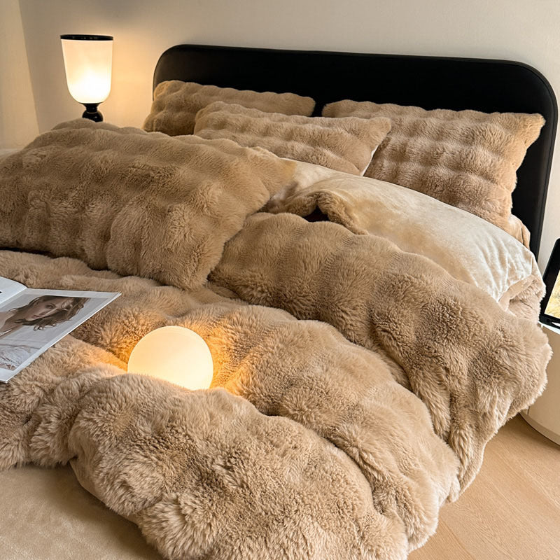 Plush Textured Comforter Set