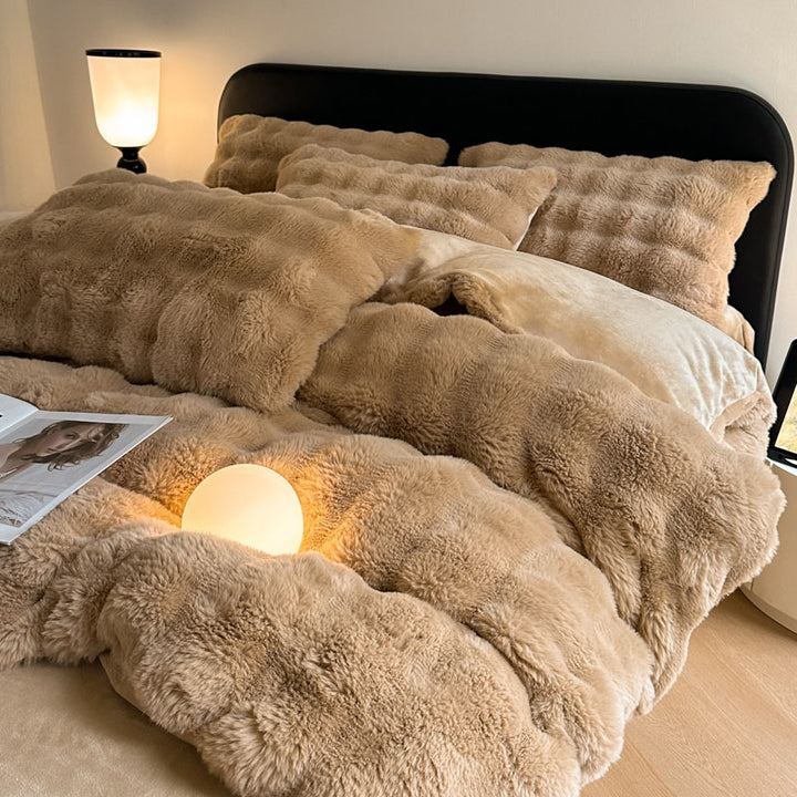 Plush Textured Comforter Set