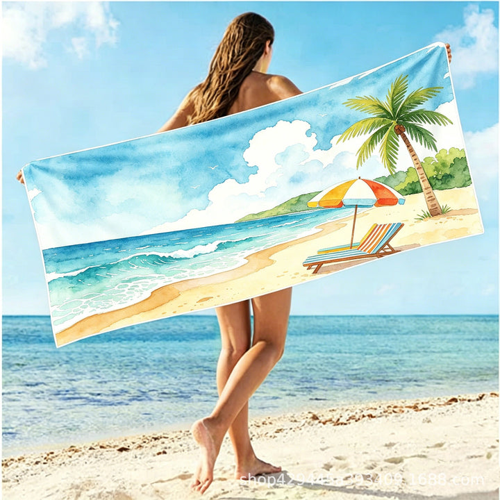 Women's luxurious beach towel with exotic print Stornfield