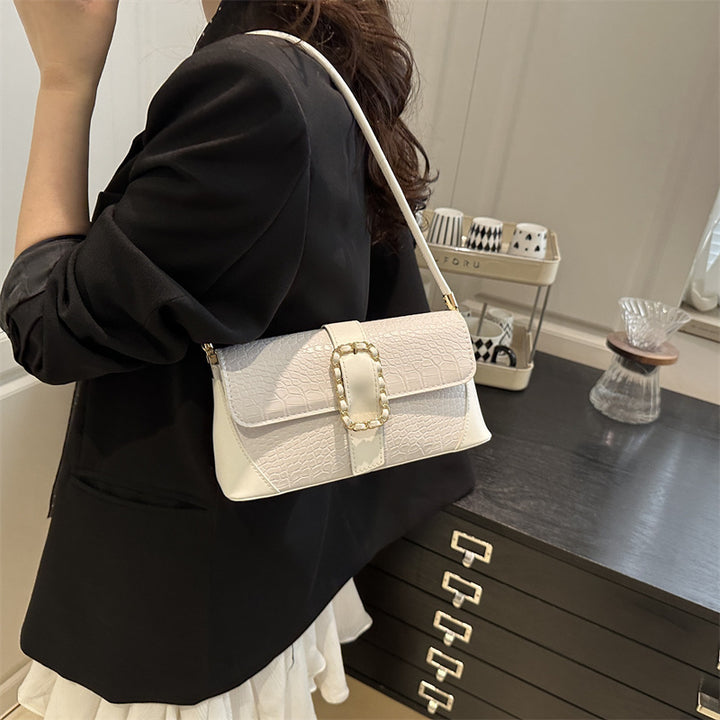 Crocodile Patterned Chain Strap Handbag Stornfield