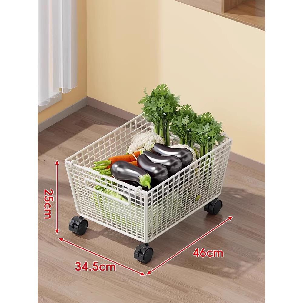 Vertical Mesh Countertop Produce and Pantry Organizer with Two-Tier Shelf and Tall Herb Compartment