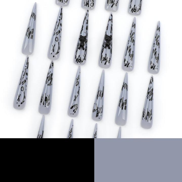 Glamorous long lace nails Stornfield