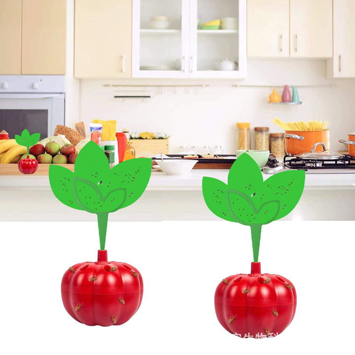 Reusable countertop fruit fly trap with tomato-shaped sticky bait reservoir Stornfield