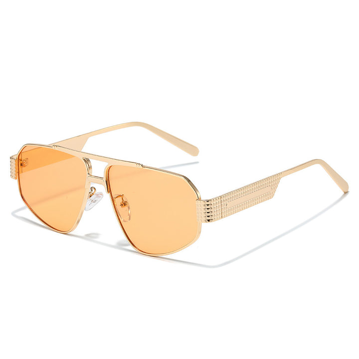 Fashion-Forward Geometric Aviator Sunglasses Stornfield