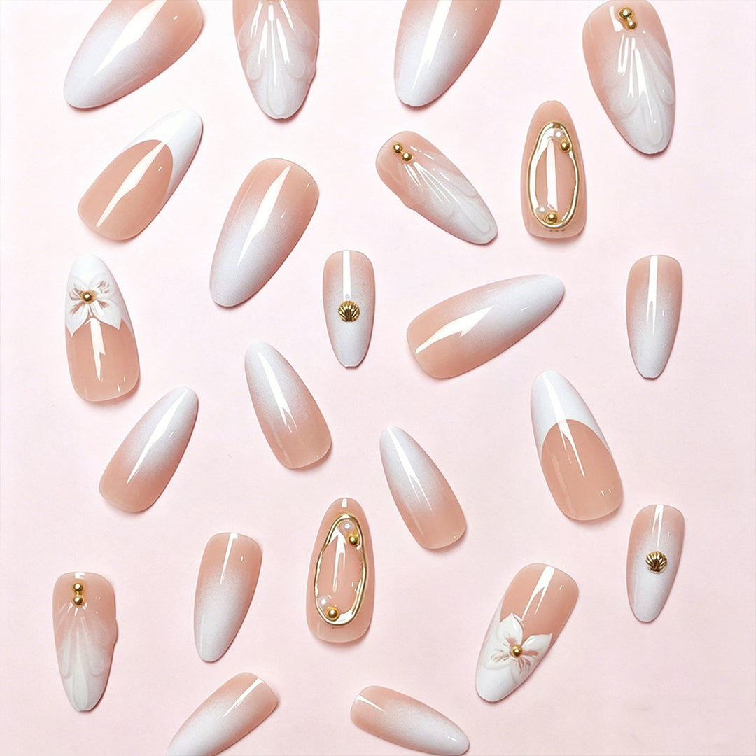 Floral Elegance Press-On Nail Tips Stornfield