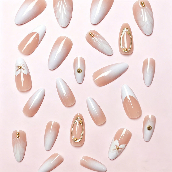 Floral Elegance Press-On Nail Tips Stornfield