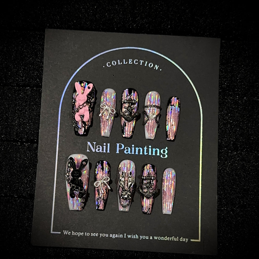 3D Themed Press-On Nail Art Set