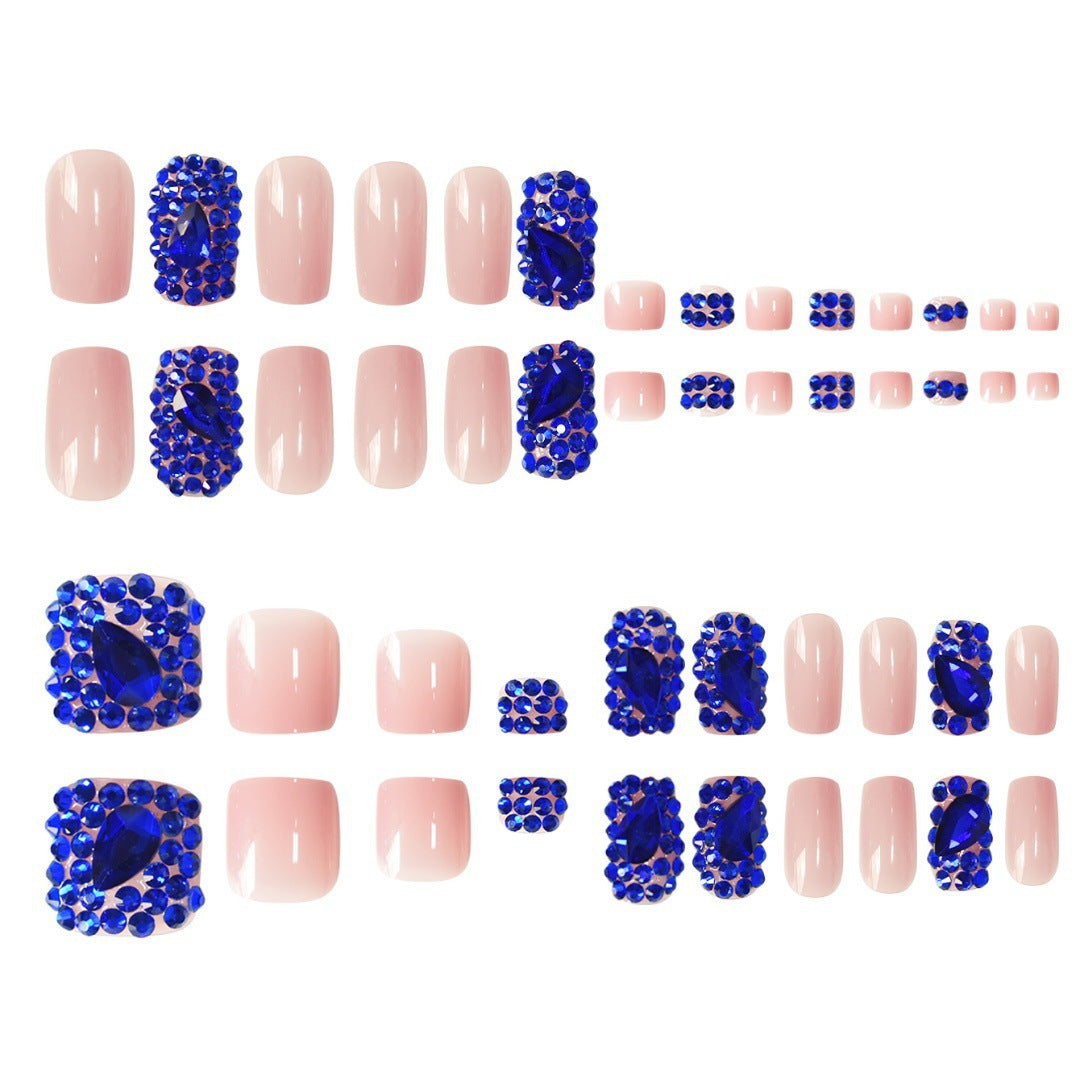 Decorative Rhinestone-Embellished Press-On Nails Stornfield