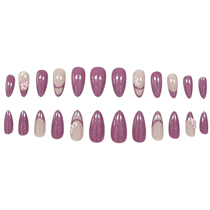 Decorative Floral Acrylic Nail Enhancements Stornfield