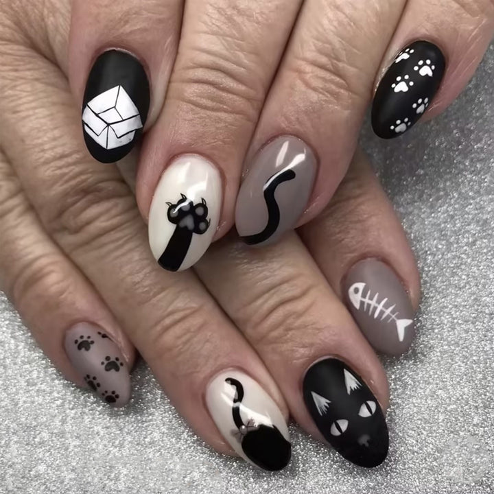 Creative Cat-Themed Nail Art Set Stornfield