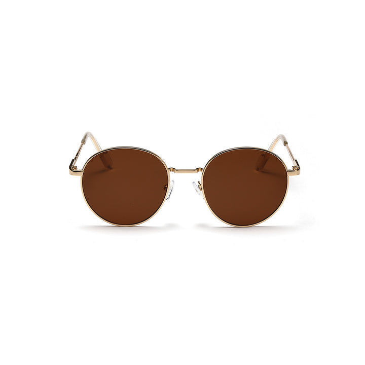 Women round sunglasses with luxurious metal frame and UV protection Stornfield