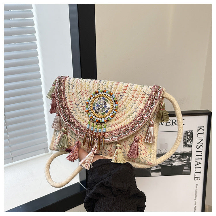Bohemian-Inspired Handcrafted Beaded Clutch Stornfield