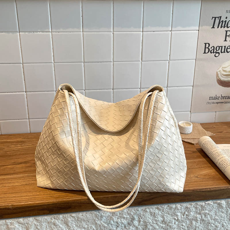 Woven Leather Hobo Bag
