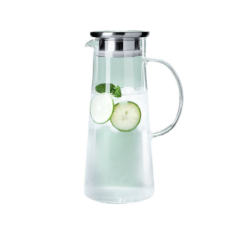 Ladies elegant glass jug with heat insulating lid Stornfield