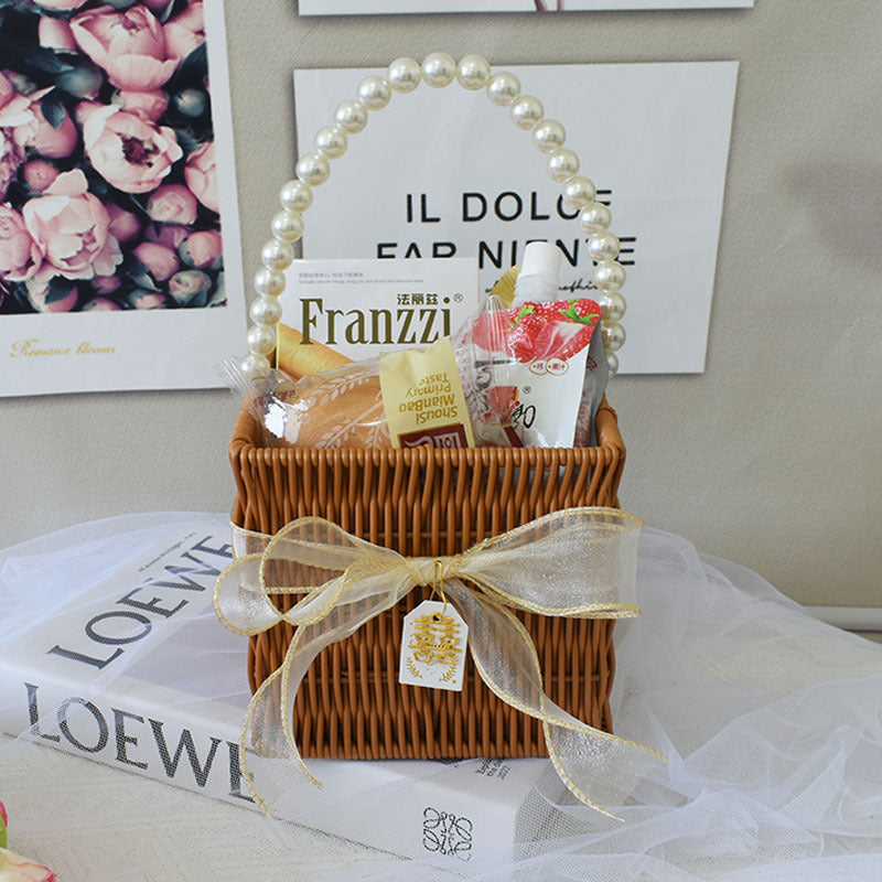 Elegant Handcrafted Rattan Tote Basket Stornfield