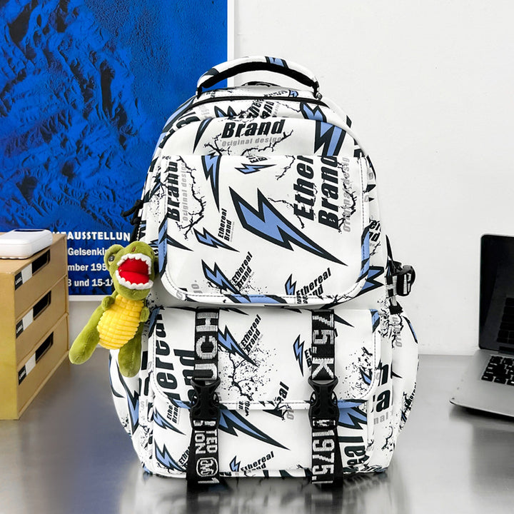 Graphic Print Multi-Pocket Backpack Stornfield