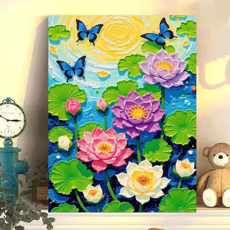 Elegant Floral Lotus Canvas Art Stornfield