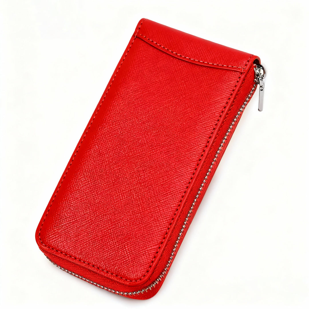 Zippered Leather Phone Pouch Stornfield