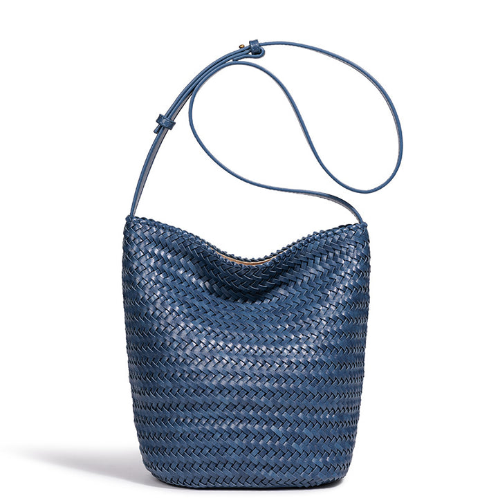 Handwoven Leather Bucket Bag Stornfield