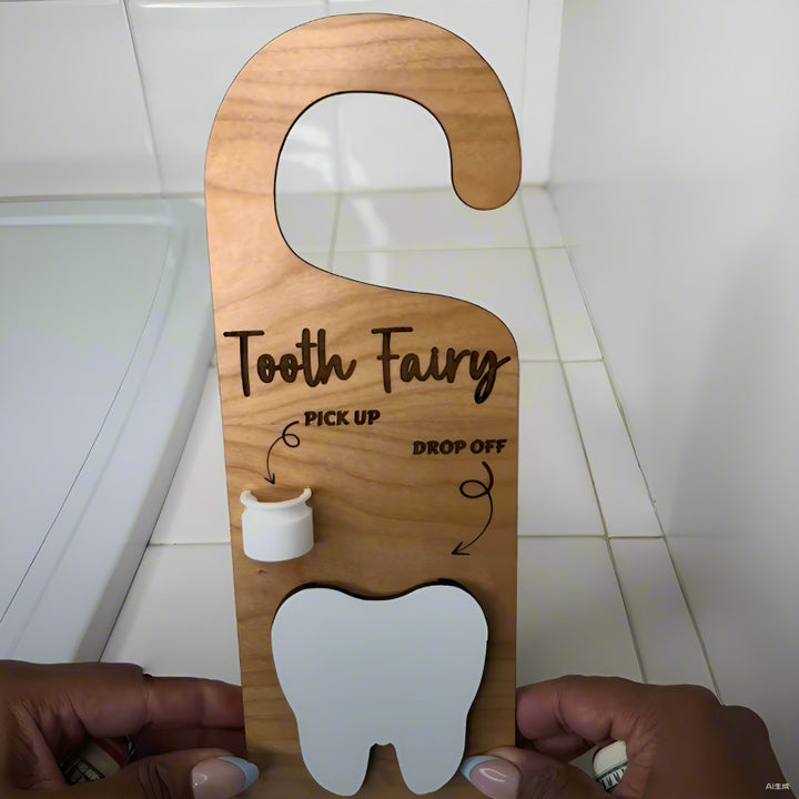 Wooden Tooth Fairy Door Hanger