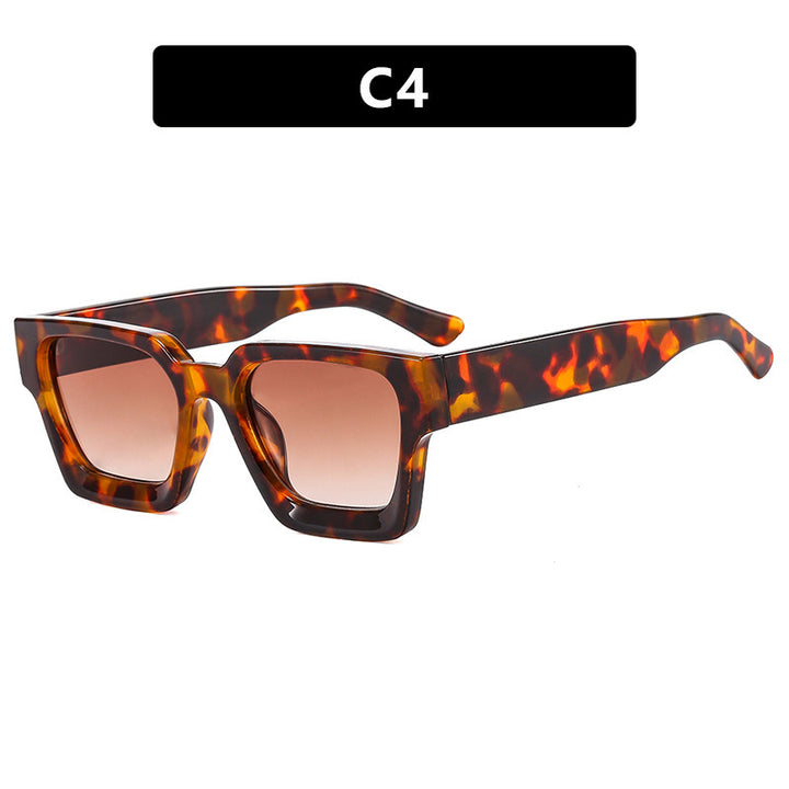 Ladies fashionable square sunglasses with yellow lenses Stornfield