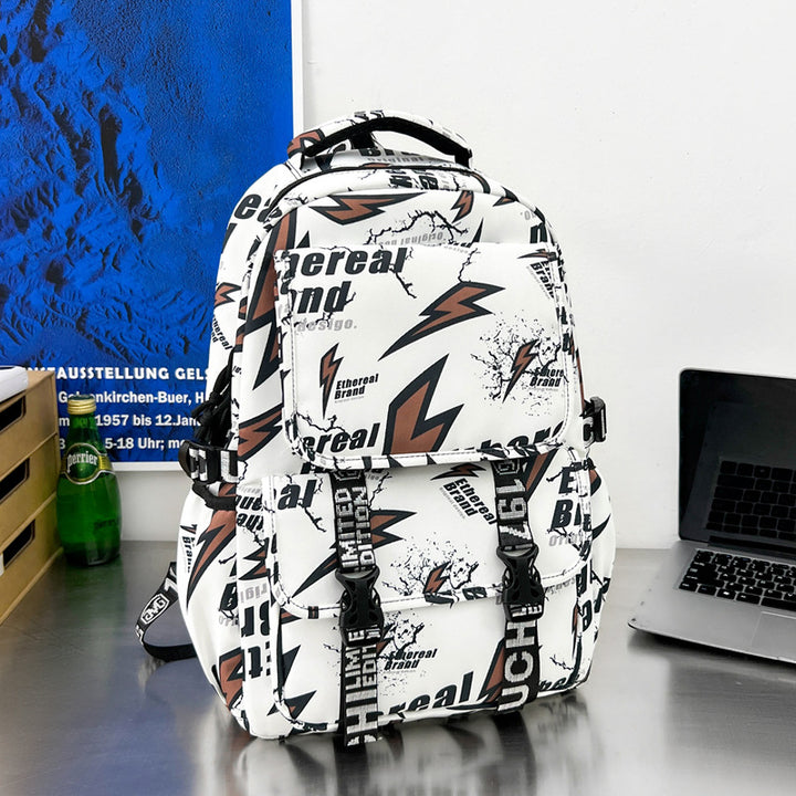 Graphic Print Multi-Pocket Backpack Stornfield