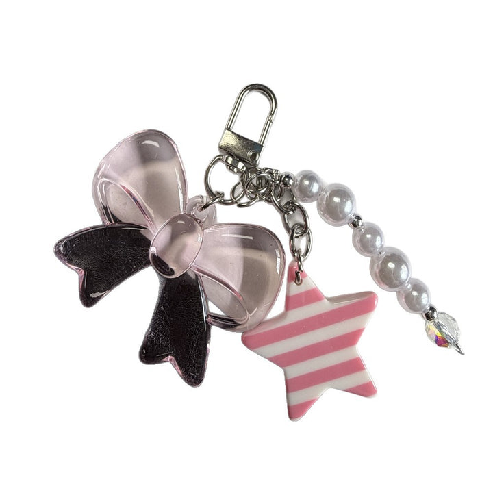 Decorative Bow and Star Charm Keychain Stornfield
