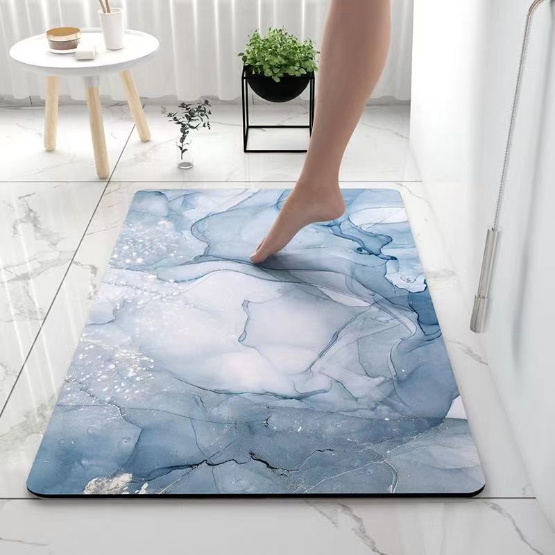 Abstract Marble Design Bath Mat