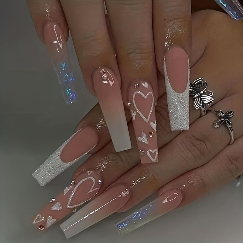 Ornate Decorative Acrylic Press-On Nails Stornfield